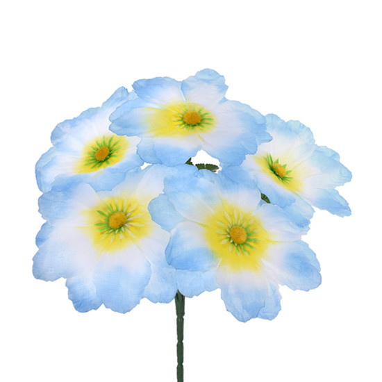 Imagem BUQUÊ DE DÁLIA AZUL DECORATIVO EM PLÁSTICO MOLDÁVEL 33X22 CM - GRILLO