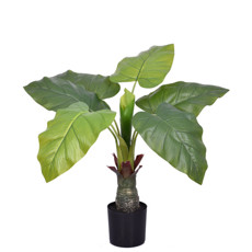 Imagem de PLANTA PHILO DECORATIVA COM FOLHAGEM VERDE TOQUE REAL EM PLÁSTICO 65X60 CM - GRILLO - Grillo Ltda