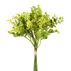 Imagem de RAMALHETE MISTO DE EUCALIPTO VERDE EM PLÁSTICO MOLDÁVEL 33X20 CM - GRILLO - Grillo Ltda