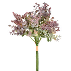 Imagem de RAMALHETE MISTO DE EUCALIPTO LAVANDA EM PLÁSTICO MOLDÁVEL 33X20 CM - GRILLO - Grillo Ltda