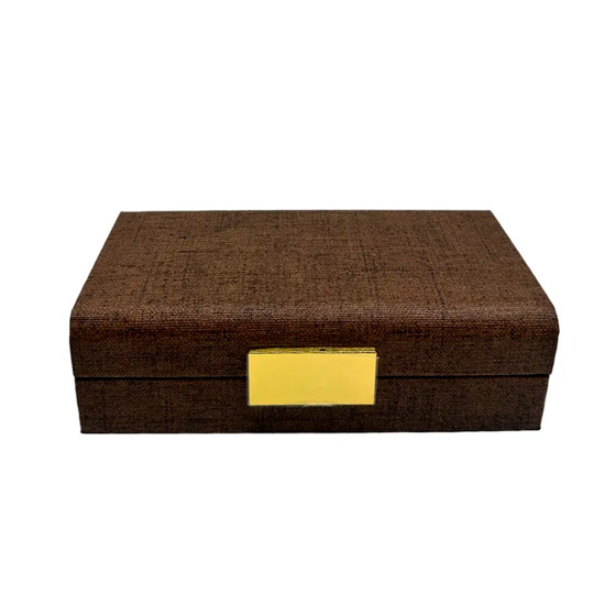Imagem CAIXA RETANGULAR DECORATIVA COR MOCCA EM MDF 7X36X18 CM - PARAMOUNT INDUSTRIA