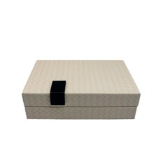 Imagem de CAIXA RETANGULAR DECORATIVA COR MARFIM EM MDF 7X25X13 CM - PARAMOUNT INDUSTRIA - Paramount Ind E Com De Plast Ltda