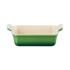 Imagem de TRAVESSA RETANGULAR HERITAGE 2,4L BAMBOO GREEN EM CERÂMICA 9X26X19 CM - LE CREUSET - Le Creuset Do Brasil 