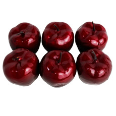 Imagem de PACOTE DE 6 MINI MAÇÃS VERMELHAS EM PLÁSTICO 5 CM - GRILLO 59019 - Grillo Ltda
