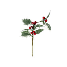 Imagem de HASTE NATALINA DE  MINI BERRIES VERMELHAS COM FOLHAGEM 28X5 CM - GRILLO 58671 - Grillo Ltda