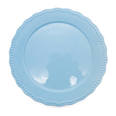 Imagem de PRATO RASO AZUL DECORATIVO EM PORCELANA 27X27 CM - TOK DA CASA - Cromus Embalagens Ind. E Com. Ltda