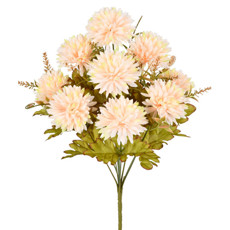 Imagem de BUQUÊ DECORATIVO DE CRISÂNTEMO BEGE EM PLÁSTICO MOLDÁVEL 42X19 CM - GRILLO - Grillo Ltda