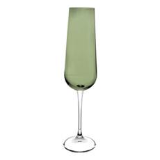 Imagem de CONJUNTO 6 TAÇAS ARDEA PARA CHAMPANHE EM CRISTAL ECOLÓGICO VERDE - CRYSTAL BOHEMIA - Full Fit Industria Importacao E Comercio Ltda.