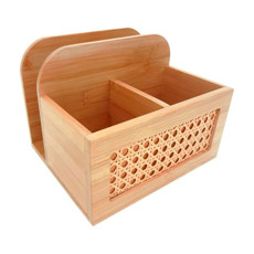 Imagem de PORTA TALHER ECOKITCHEN PALHINHA EM BAMBU 15X20X17 CM - MIMO STYLE - Mimo Importacao Exportacao Ltda