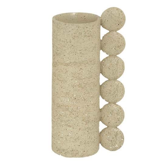 Imagem VASO DECORATIVO EM RESINA COR NUDE 30X14X10 CM - MABRUK