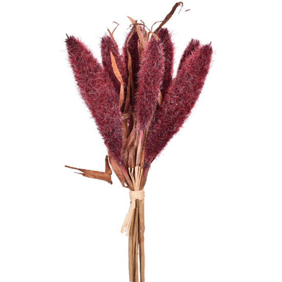 Imagem RAMALHETE DECORATIVO DE RABO DE RAPOSA VERMELHO OUTONO EM PLÁSTICO MOLDÁVEL - GRILLO