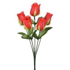 Imagem de BUQUÊ PERMANENTE DE BOTÕES DE ROSAS VERMELHAS EM PLÁSTICO MOLDÁVEL 33X10CM - GRILLO - Grillo Ltda
