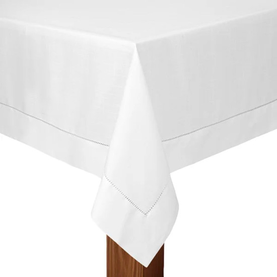 Imagem TOALHA DE MESA MIAMI QUADRADA 8 LUGARES EM POLIÉSTER BRANCO 180X270CM - COPA&CIA