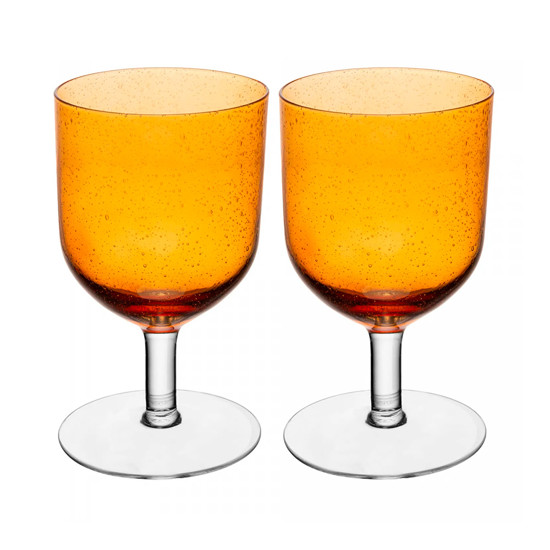 Imagem CONJUNTO DE 2 TAÇAS BOREAL 400ML AMBAR EM VIDRO 16X9X9CM - WOLFF