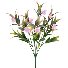 Imagem de BUQUÊ DECORATIVO DE FLORES SILVESTRE LAVANDA EM PLÁSTICO MOLDÁVEL 37X16CM - GRILLO - Grillo Ltda