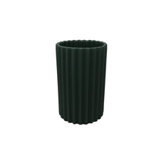 Imagem de VASO DECORATIVO ESTRIADO VERDE OLIVA FOSCO 26X17X17CM - CERÂMICA ANA MARIA - Ceramica Ana Maria Ltda Epp