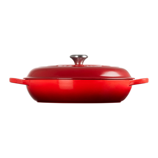 Imagem CAÇAROLA BUFFET SIGNATURE VERMELHA EM FERRO FUNDIDO 12X35X28CM - LE CREUSET
