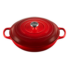 Imagem de CAÇAROLA BUFFET SIGNATURE VERMELHA EM FERRO FUNDIDO 12X35X28CM - LE CREUSET - Le Creuset Do Brasil 