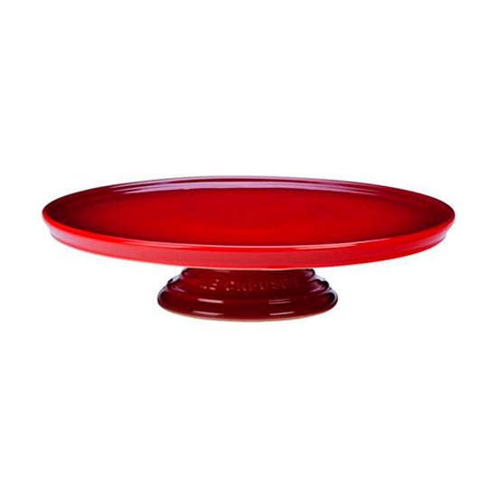 Imagem SUPORTE PARA BOLO VERMELHO EM CERÂMICA 7X31X31CM - LE CREUSET