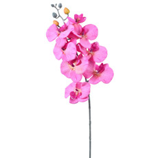 Imagem de HASTE DECORATIVA DE ORQUÍDEA PHALAENOPSIS ROSA EM PLÁSTICO MOLDÁVEL 80X16CM - GRILLO - Grillo Ltda
