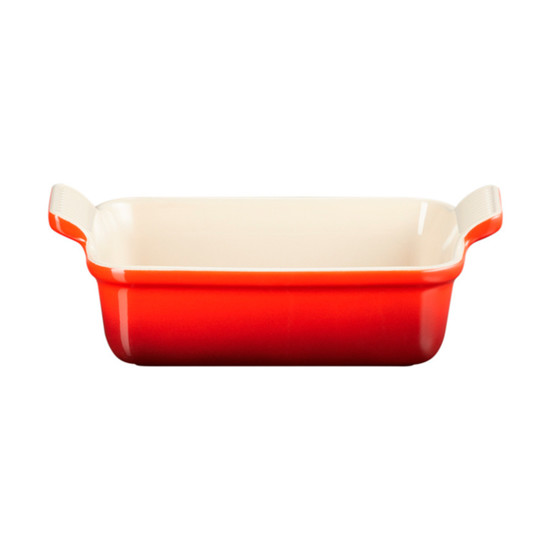Imagem TRAVESSA RETANGULAR HERITAGE VERMELHA EM CERÂMICA 8,3X32X20,4CM - LE CREUSET