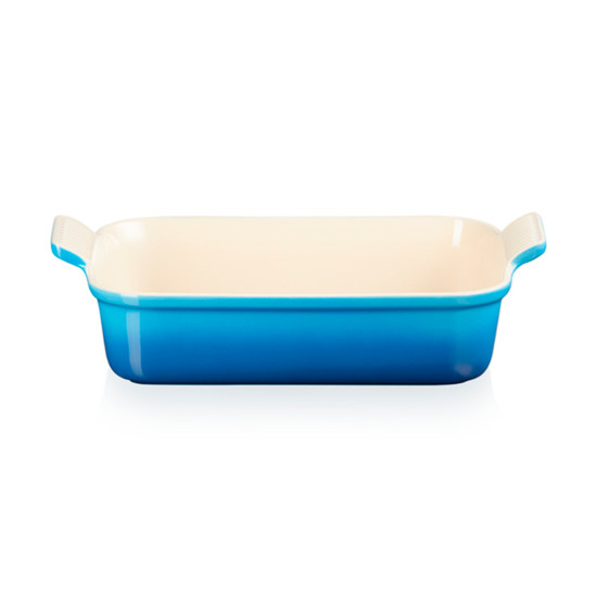Imagem TRAVESSA RETANGULAR HERITAGE AZUL MARSEILLE EM CERÂMICA 9,1X39X25,4CM - LE CREUSET