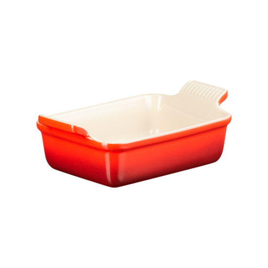 Imagem TRAVESSA RETANGULAR HERITAGE VERMELHA EM CERÂMICA 9,1X39X25,4CM - LE CREUSET