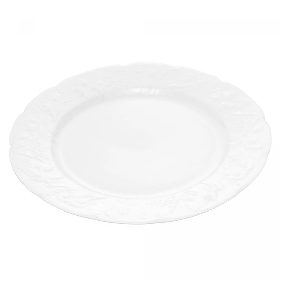 Imagem CONJUNTO 6 PRATOS RASOS EM PORCELANA BRANCA LIMOGES VENDANGE 26CM - WOLFF