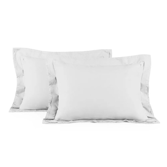 Imagem JOGO 2 FRONHAS 200 FIOS 100% ALGODÃO NOVOLI BRANCO 70X50CM - TRUSSARDI