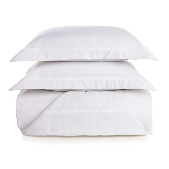 Imagem COLCHA COM PORTA TRAVESSEIROS KING 100% ALGODÃO FRATELLI BRANCO - TRUSSARDI