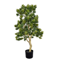Imagem de PLANTA DECORATIVA PODOCARPO FOLHAGEM VERDE EM PLÁSTICO 96X40CM - GRILLO - Grillo Ltda