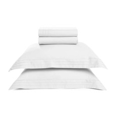 Imagem de JOGO DE CAMA QUEEN 200 FIOS 100% ALGODÃO ORSINI BRANCO - TRUSSARDI - Karsten S.A 