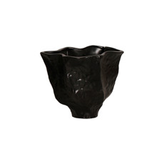 Imagem de VASO DECORATIVO EM CERÂMICA PRETO FOSCO 20X25,6CM - CERÂMICA MAZZOTTI - Ceramica Artistica Mazzotti Ltda