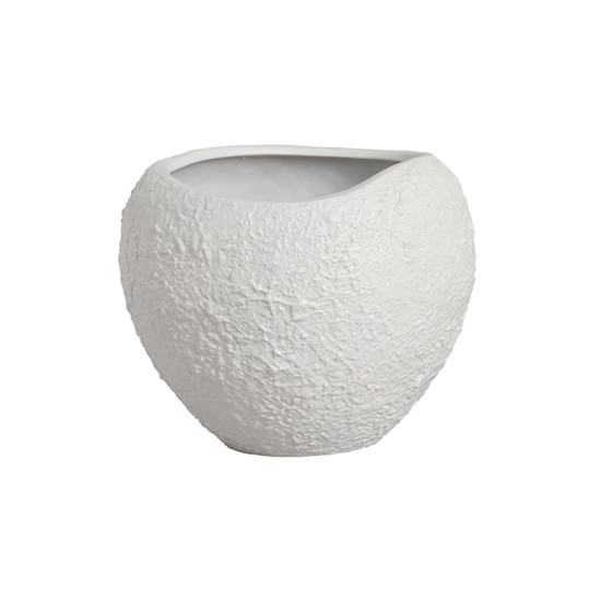Imagem VASO REDONDO DECORATIVO BRANCO FOSCO EM CERÂMICA 18,5X22,5CM - CERÂMICA MAZZOTTI