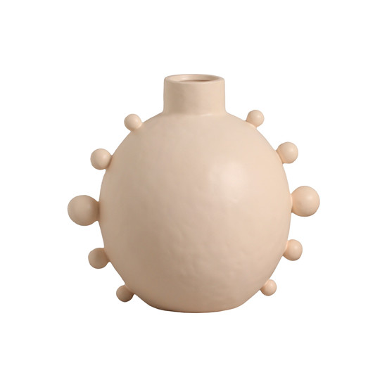 Imagem VASO FLOREIRA DECORATIVO ROSÊ FOSCO EM CERÂMICA 23,5X26CM - CERÂMICA MAZZOTTI