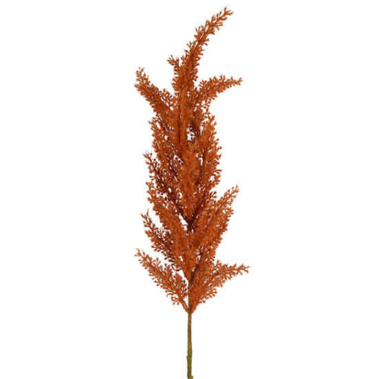 Imagem HASTE DECORATIVA DE PAMPAS FLOCADO LATTE EM PLÁSTICO MOLDÁVEL 71X6CM - GRILLLO