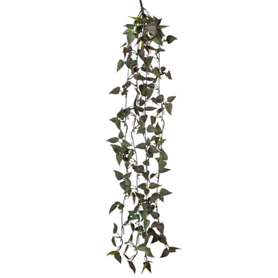 Imagem PENDENTE DECORATIVO DE FOLHAS VERDE EM PLÁSTICO 88X11CM - GRILLO