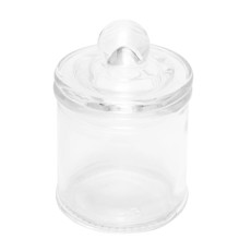 Imagem de POTE DE VIDRO TRANSPARENTE ARENA COM TAMPA 100ML - LYOR - Coliseu Presentes Ltda