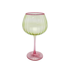 Imagem de TAÇA DE VIDRO VERDE 540ML COM BASE PINK 21X10X10CM - RIBEIRO E PAVANI - Ribeiro E Pavani Com Imp Exp