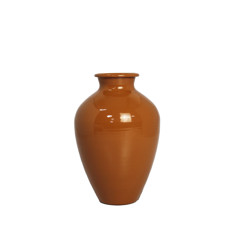Imagem de VASO DECORATIVO DE METAL TERRACOTA 15X9X9CM - LUCATTI - Lucatti Artes E Decoracoes Ltda
