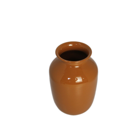 Imagem VASO DECORATIVO DE METAL TERRACOTA 20X12X12CM - LUCATTI
