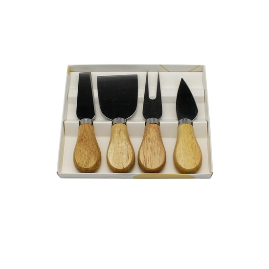 Imagem JOGO COM 4 UTENSÍLIOS EM BAMBÚ E INOX PARA QUEIJO - ZAHAV