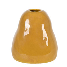 Imagem de VASO BRANCO DECORATIVO EM CERÂMICA MOSTARDA 13X8,5CM - GRILLO - Grillo Ltda