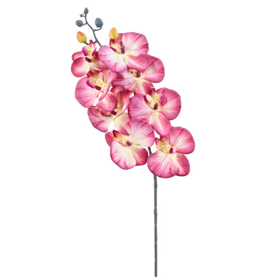 Imagem HASTE DECORATIVA DE ORQUÍDEA PHALAENOPSIS ROSA CREME EM PLÁSTICO MOLDÁVEL - GRILLO