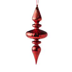 Imagem de ENFEITE PARA PENDURAR COR VERMELHO EM VIDRO 9X9X14CM - GRILLO 58756 - Grillo Ltda