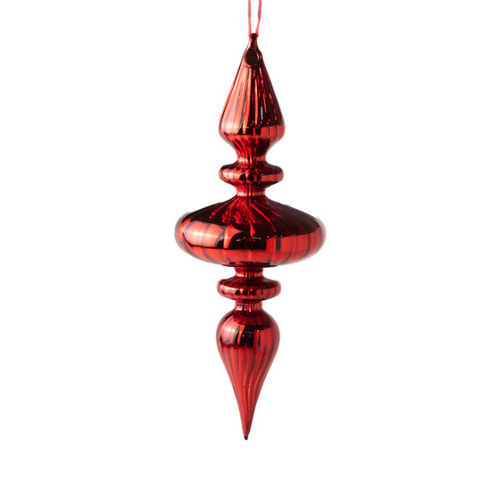 Imagem ENFEITE PARA PENDURAR COR VERMELHO EM VIDRO 9X9X14CM - GRILLO 58756