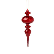 Imagem de ENFEITE NATALINO PARA PENDURAR COR VERMELHO EM VIDRO 23CM - GRILLO 58761 - Grillo Ltda