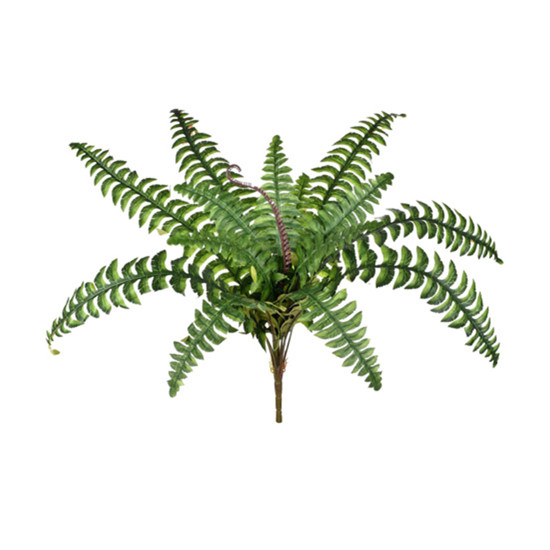 Imagem BUQUÊ DECORATIVO DE FOLHAS DE SAMAMBAIA VERDE COM FOLHAS EM CETIM 48X54CM - GRILLO