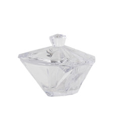 Imagem de BOMBONIERE EM VIDRO TRANSPARENTE 20X15X17CM - GRILLO 59412 - Grillo Ltda