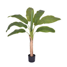 Imagem de PLANTA BANANEIRA TOQUE REAL VERDE COM FOLHAS EM PVC E TRONCO EM PLÁSTICO - GRILLO - Grillo Ltda